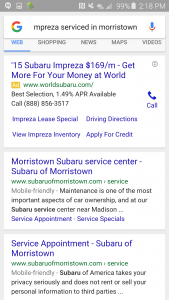 Subaru service Morristown