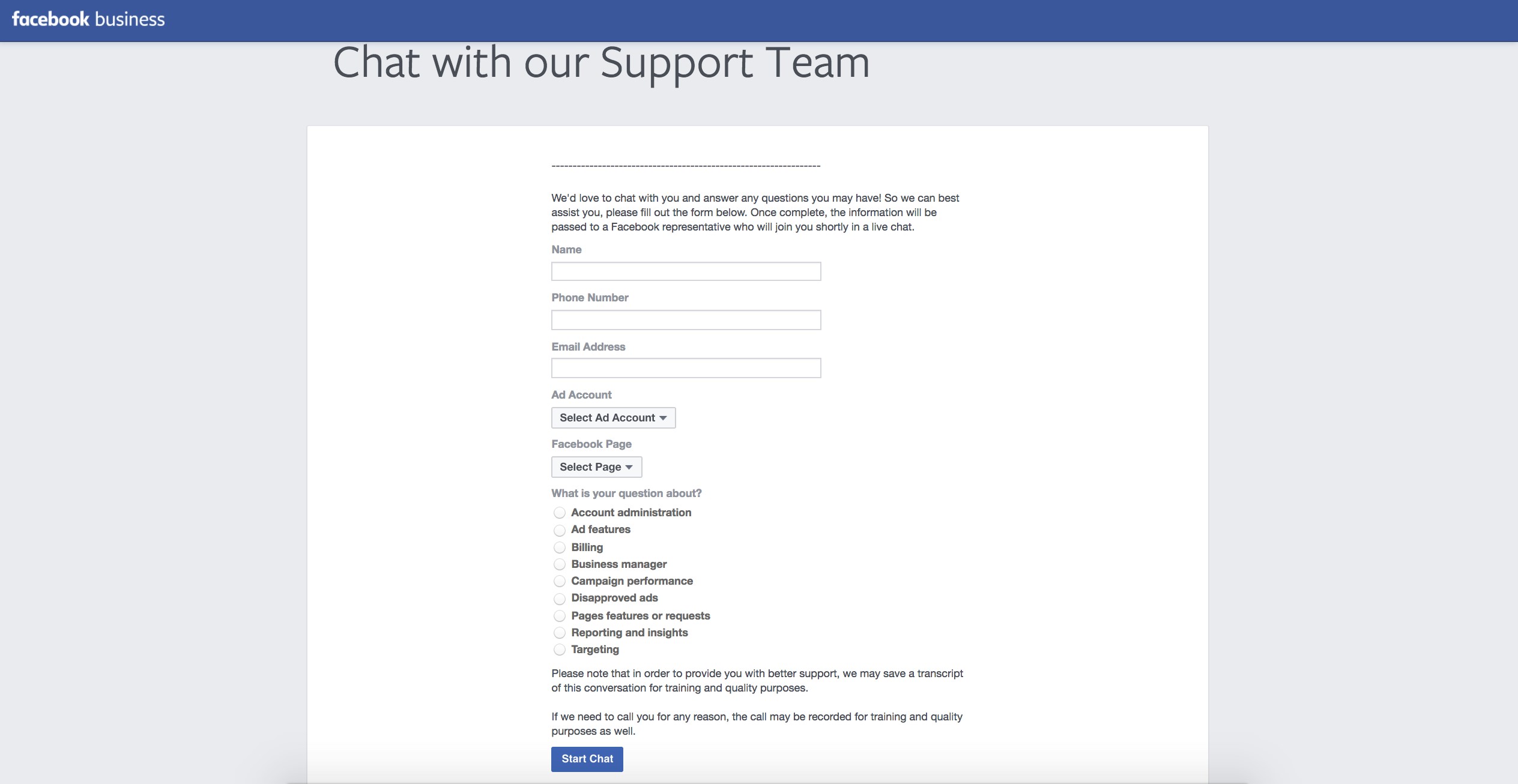 Chat facebook business support How to